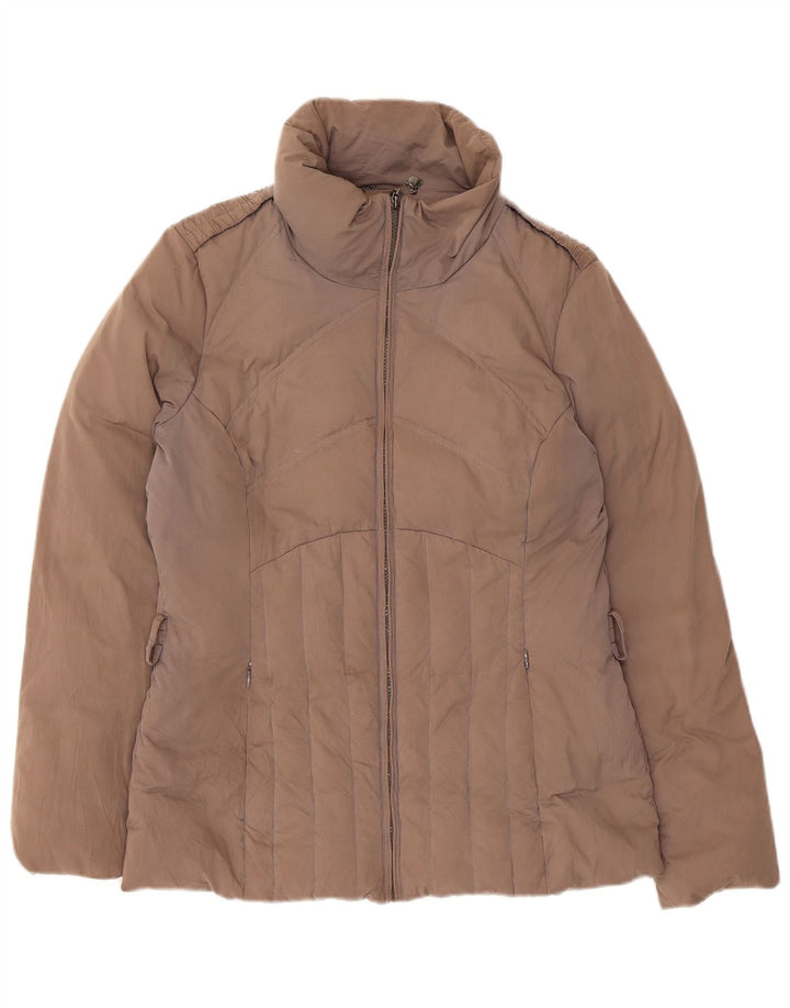 Trussardi Jeans Damen Wattierte Jacke UK 14 Medium Beige