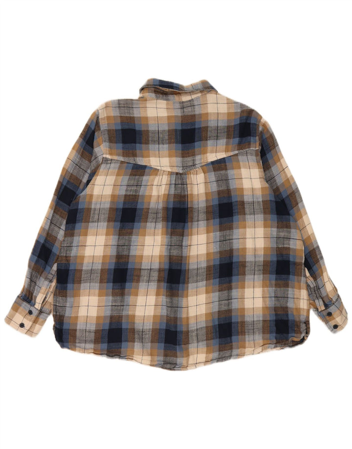 Marks & Spencer Damen-Flanellhemd, UK 18, XL, mehrfarbig, kariert, Baumwolle