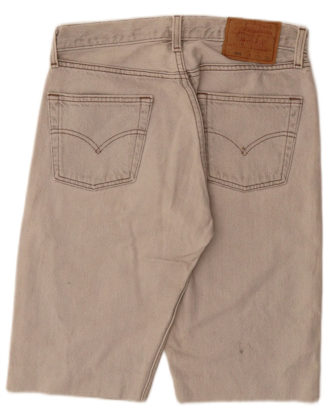 LEVI'S Mens 501 Denim Shorts W30 Medium  Grey Cotton