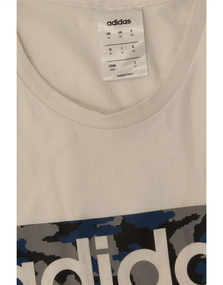 Adidas Herren Graphic T-Shirt Top Mittelweiß