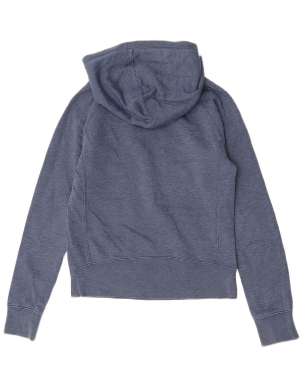 Hurley Womens Graphic Relaxed Fit Hoodie Pullover UK 4 XS Blaue Baumwolle