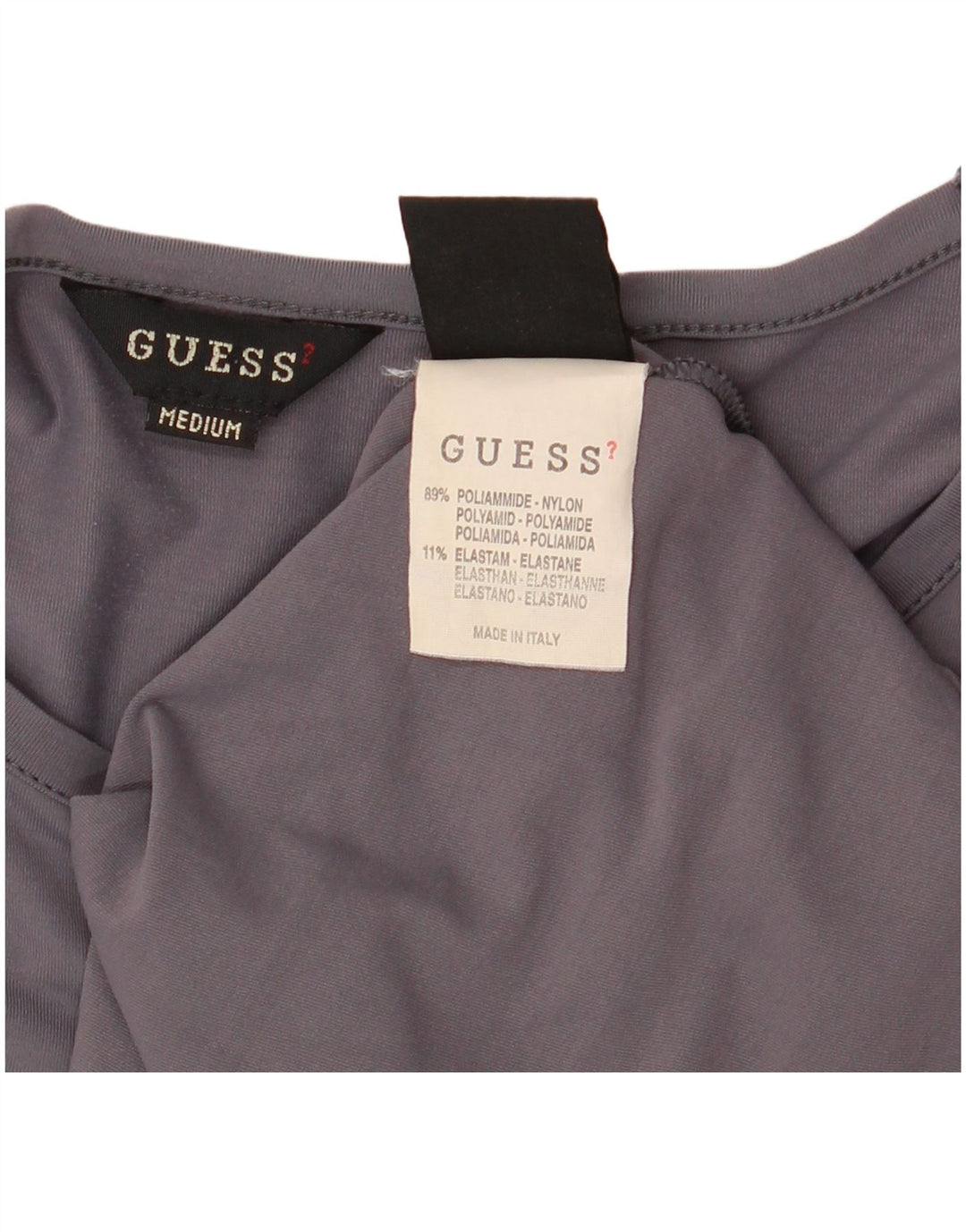 Guess Damen Grafik-T-Shirt-Kleid mit 3/4-Ärmeln, UK 12, Mittelgrau, Polyamid