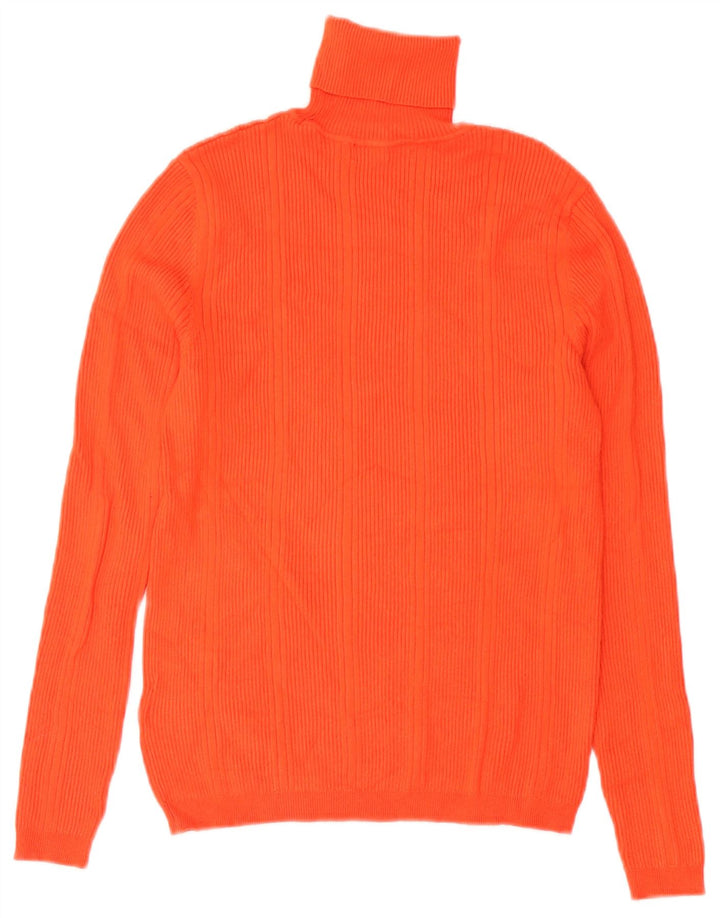 Marks & Spencer Rollkragenpullover für Damen, Gr. 10, Größe S, Orange, Viskose