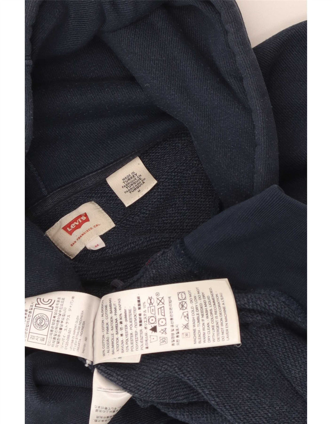 Levi's Herren-Kapuzenpullover mit Grafik, mittelblau, Baumwolle