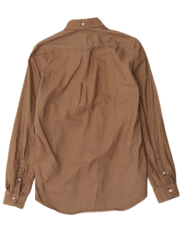 Gant Herren Oxford Regular Fit Hemd Größe 37/38 Small Beige Baumwolle