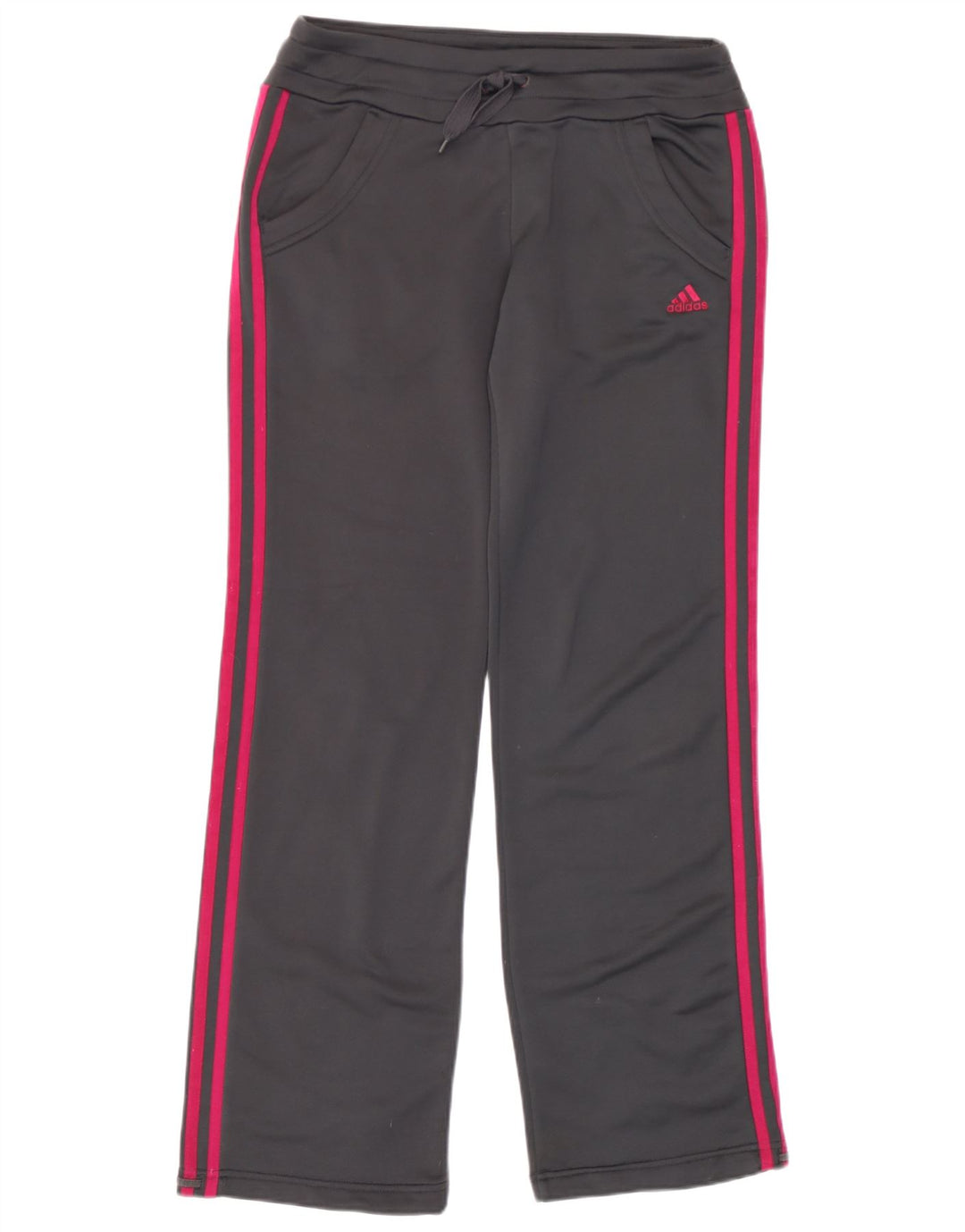 Adidas Damen Trainingshose UK 10 Small Grau Polyester
