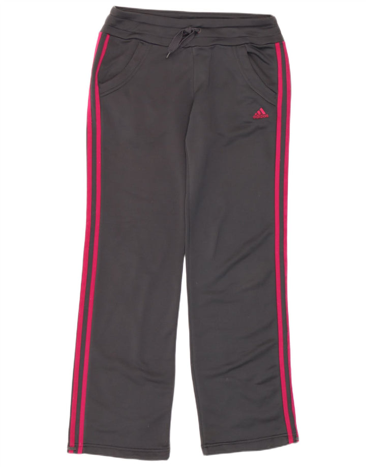 Adidas Damen Trainingshose UK 10 Small Grau Polyester