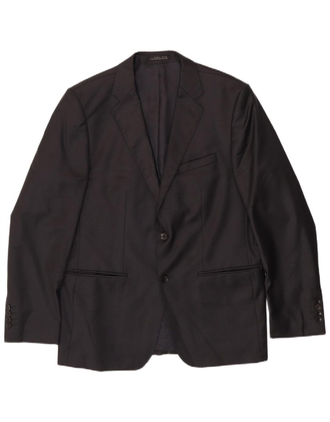 Zara Herren 2-Knopf-Blazerjacke EU 54 XL Schwarz