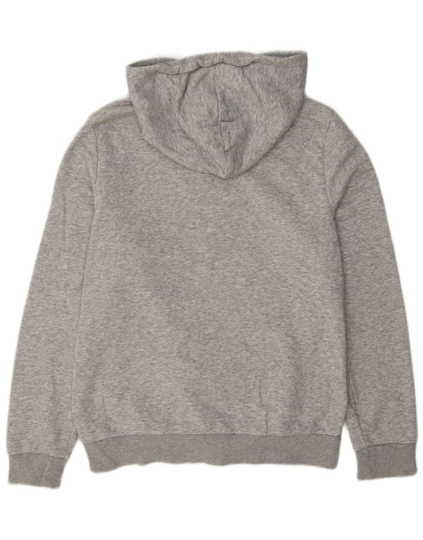Adidas Damen Graphic Hoodie Pullover UK 12/14 Mittelgrau gefleckte Baumwolle