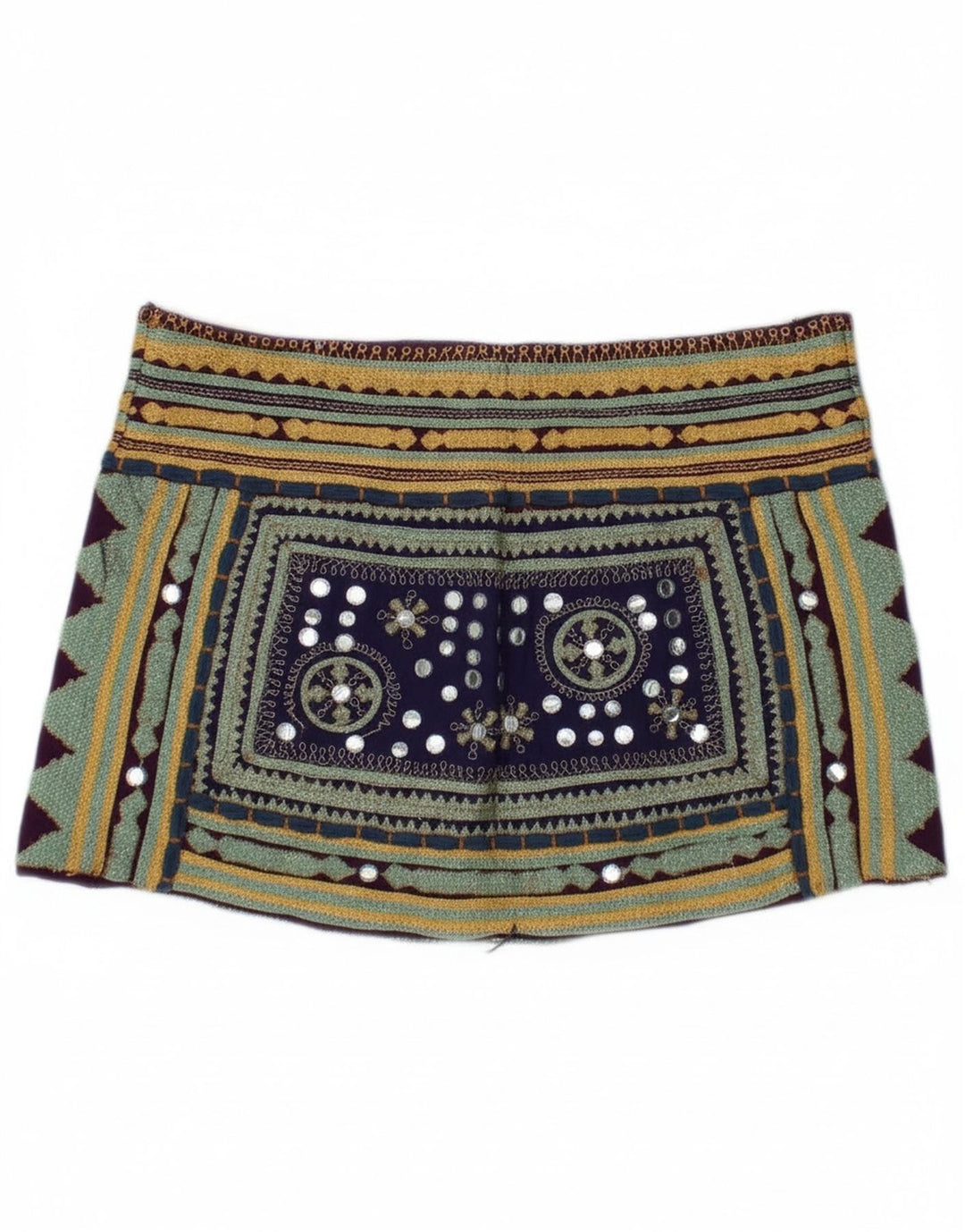 Zara Damen Minirock Medium W28 Mehrfarbig Geometrisch