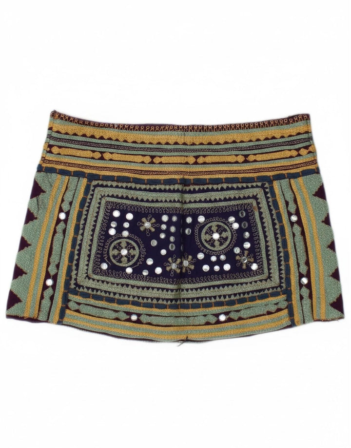 Zara Damen Minirock Medium W28 Mehrfarbig Geometrisch