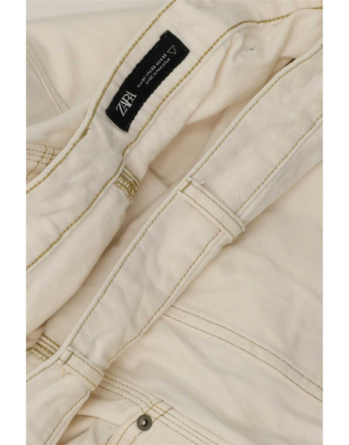 Zara Herren Cargo Straight Jeans EU 42 Large W32 L30 Beige
