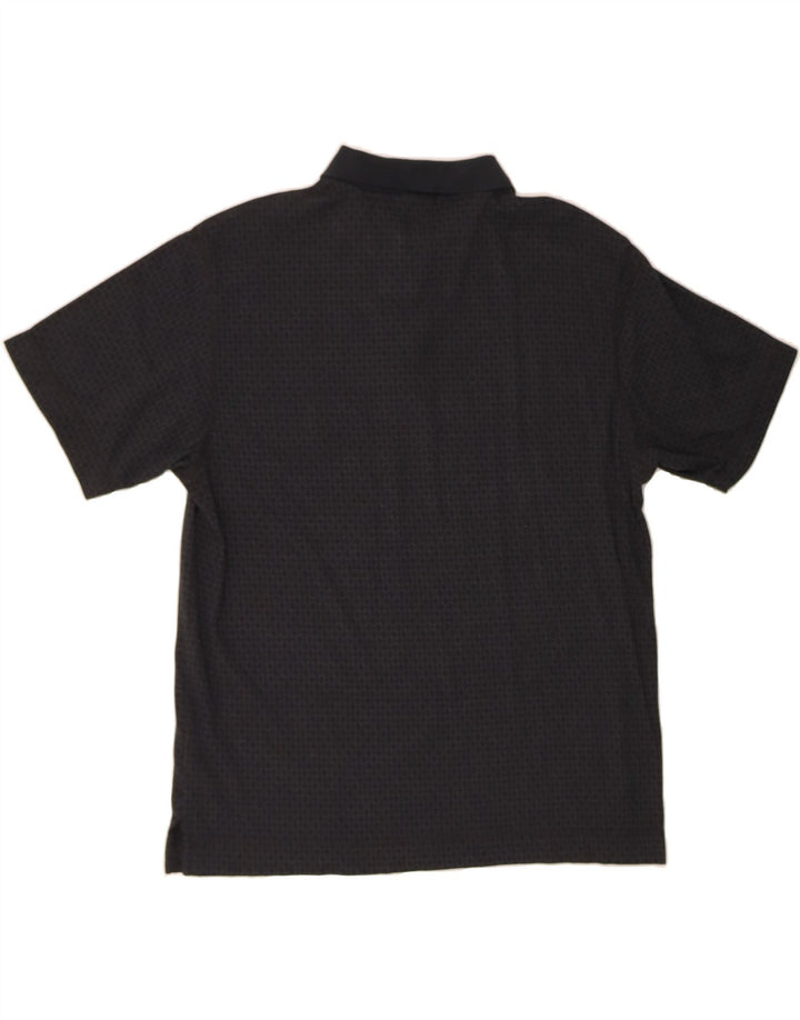 NAUTICA Mens Polo Shirt Large Black Geometric Cotton Vintage Nautica and Second-Hand Nautica from Messina Hembry 