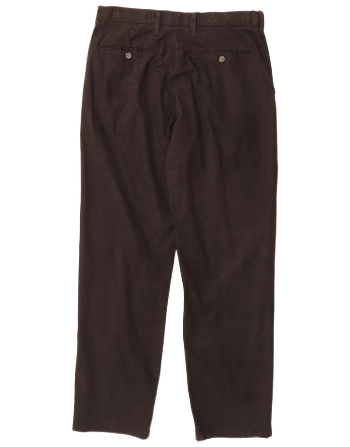 Marks & Spencer Herren-Chinohose mit normaler Passform, W32, L31, schwarze Baumwolle