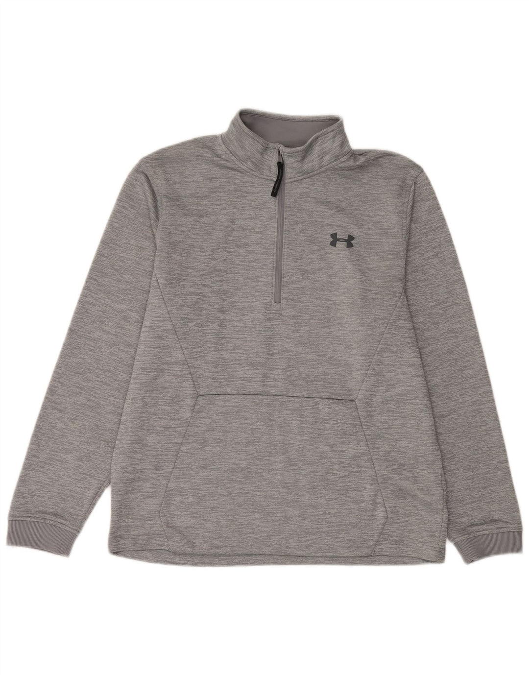 Under Armour Herren-Sweatshirt mit grafischem Reißverschluss und Rundhalsausschnitt, Größe L, grau gefleckt
