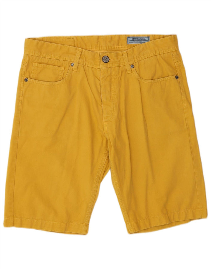 Jack & Jones Herren Freizeitshorts Medium W32 Gelbe Baumwolle