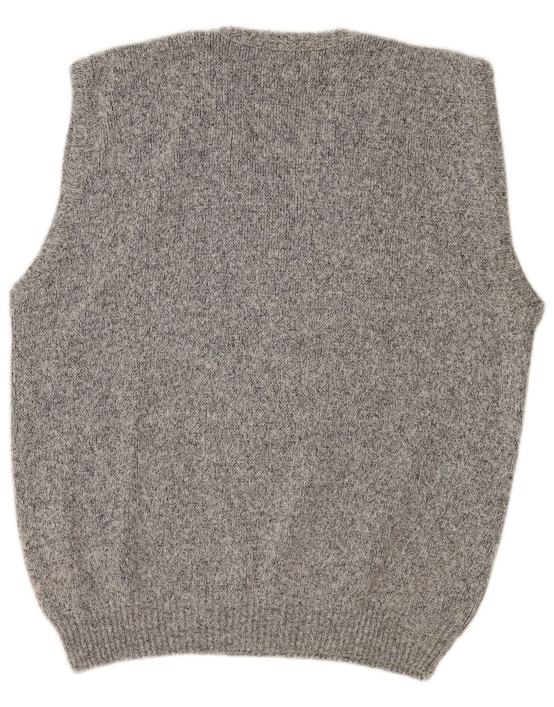 Vintage Herren Weste Tank Top EU 50 Mittelgraues geometrisches Polyacryl