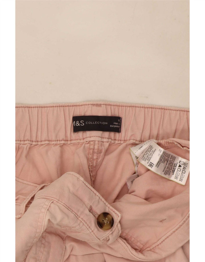 Marks & Spencer Damen Crop Cargohose UK 12 Medium W30 L26 Pink