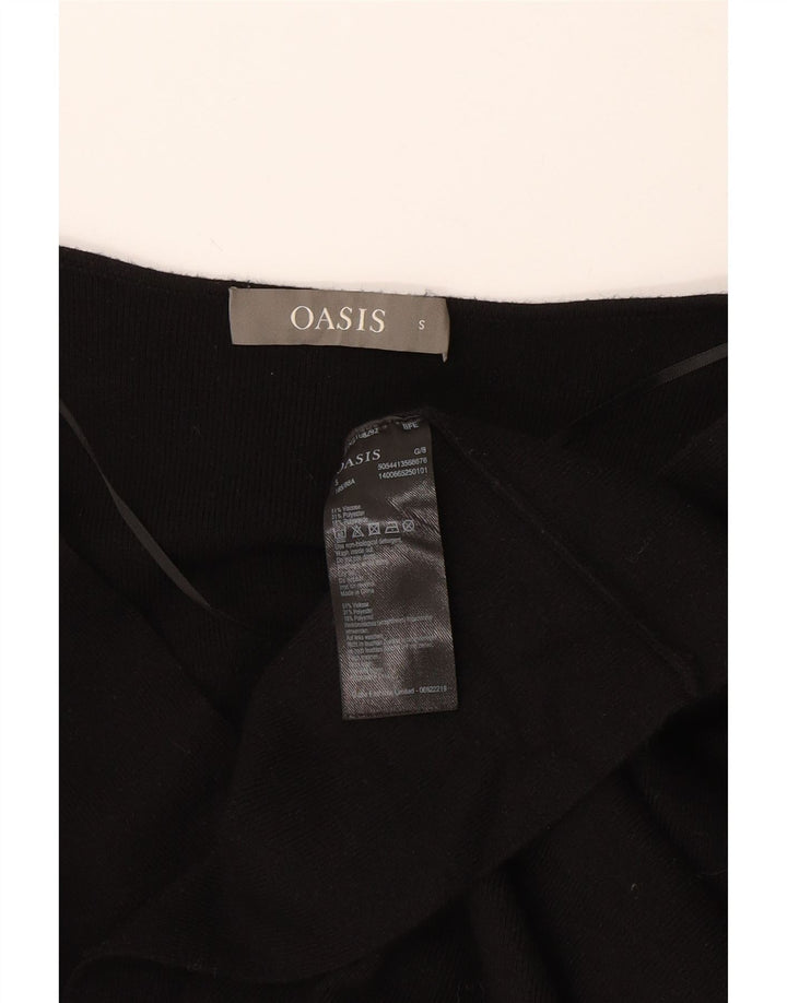 Oasis Damen Pulloverkleid UK 10 Small Schwarz Viskose