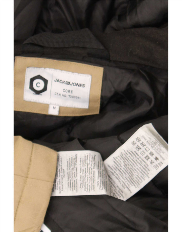 Jack & Jones Herren-Parka mit Kapuze, UK 38, mittelbeigefarbenes Polyester
