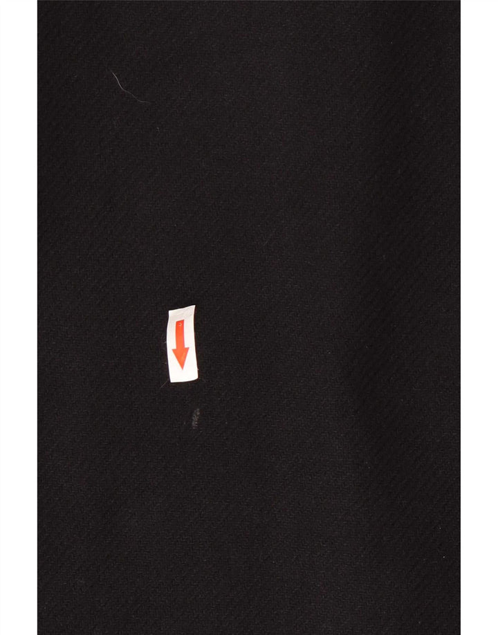 Zara Damen Übergroßer Mantel UK 14 Mittelschwarze Wolle