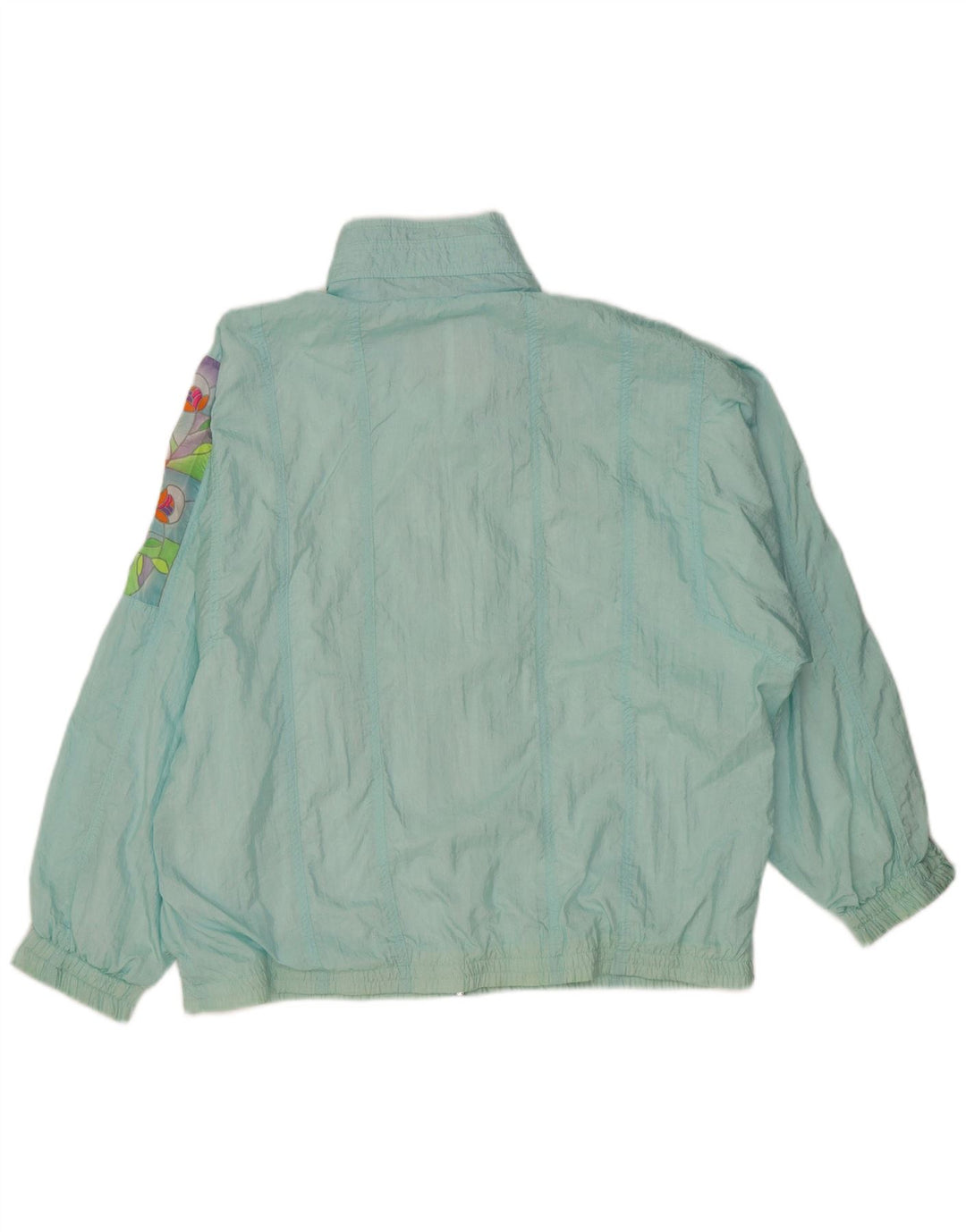 Diadora Übergroße Trainingsjacke für Damen, UK 14, Mittelblau mit Blumenmuster