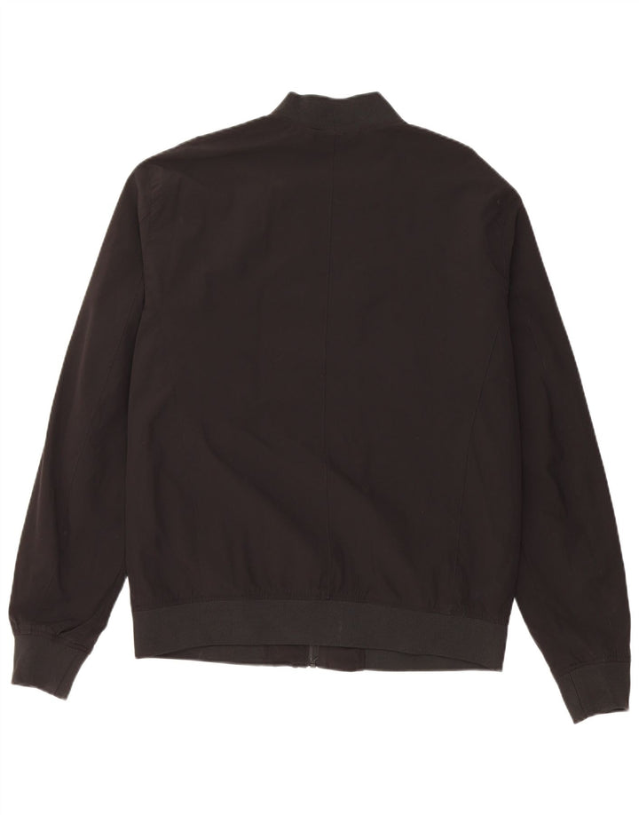ZARA Herren Bomberjacke UK 40 Large Schwarz Nylon