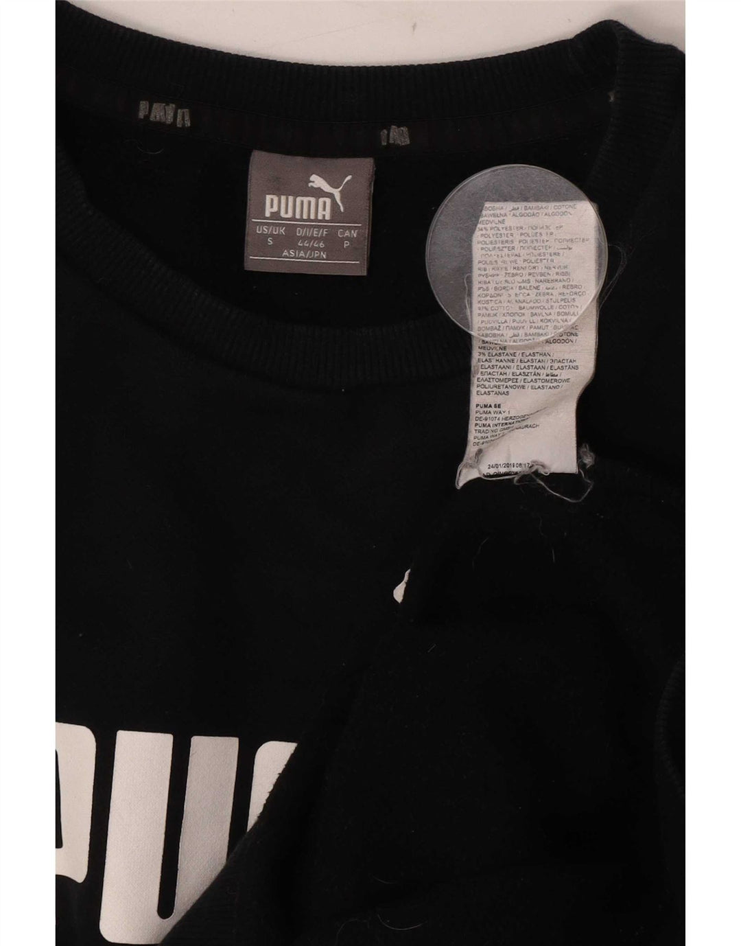 Puma Herren Grafik-Sweatshirt-Pullover, klein, schwarze Baumwolle