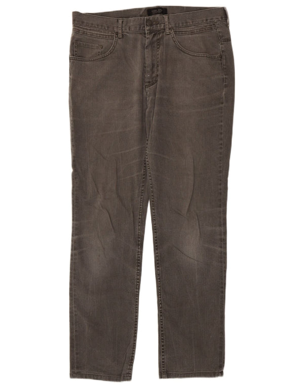 Zara Herren Straight Jeans EU 42 Large W32 L31 Graue Baumwolle