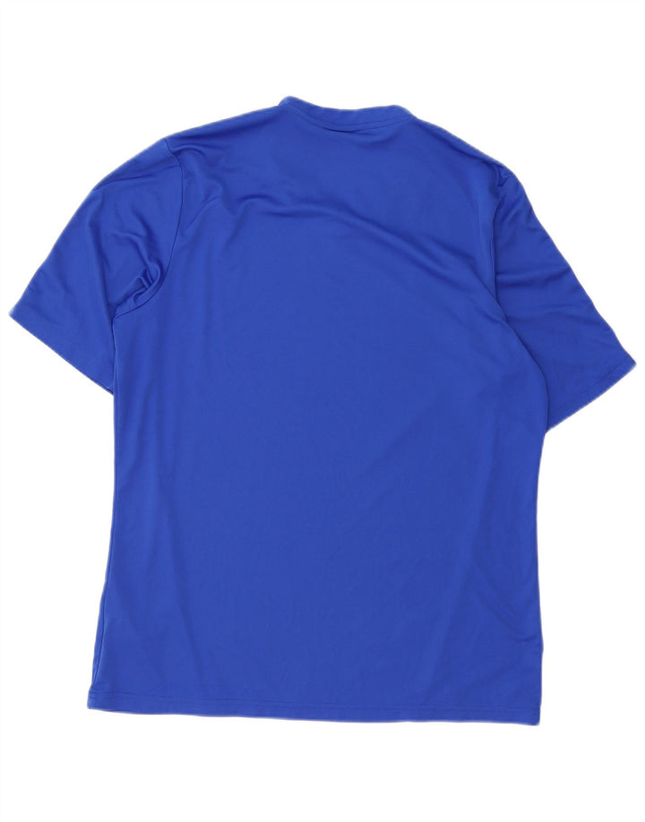 ADIDAS Herren Climalite T-Shirt Top Large Blau Polyester