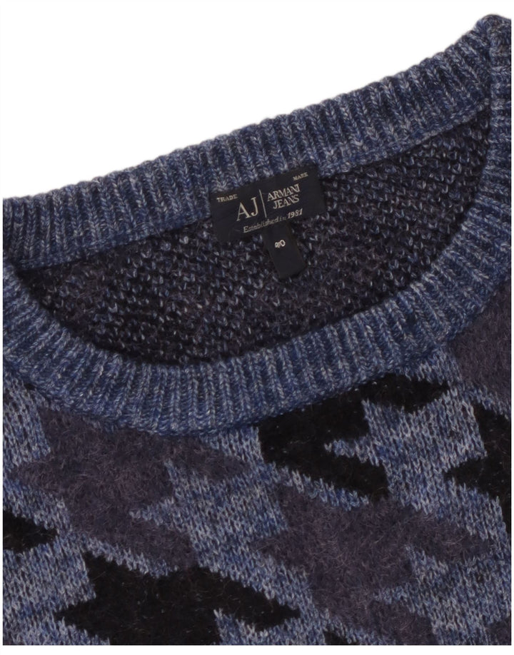 Armani Jeans Damen-Pullover mit U-Boot-Ausschnitt, EU 40, mittleres Marineblau