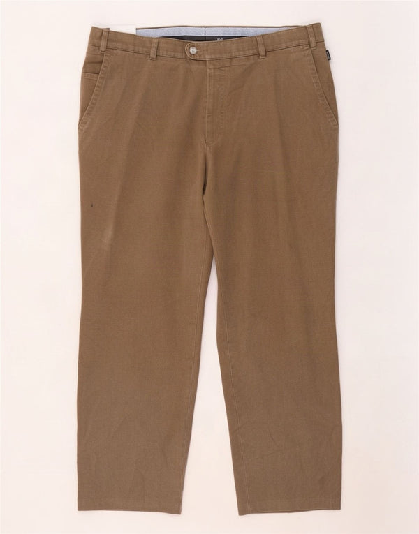 Bugatti Herren gerade Anzughose IT 56 3XL W46 L29 Beige Baumwolle