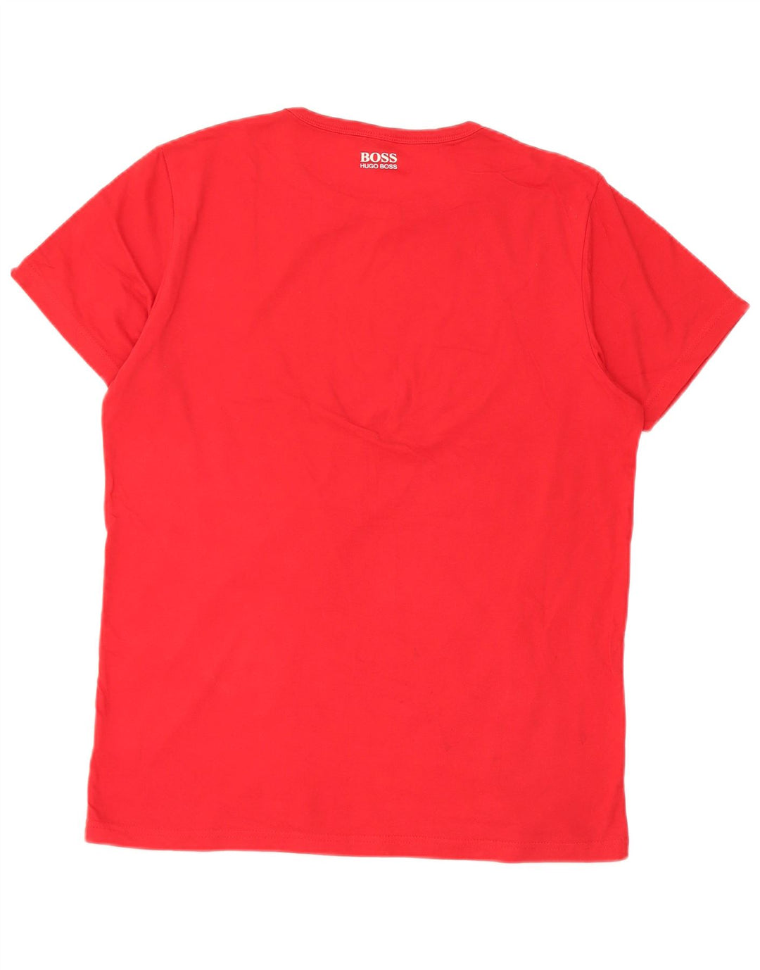 Hugo Boss Herren-T-Shirt mit Grafik, groß, aus roter Baumwolle