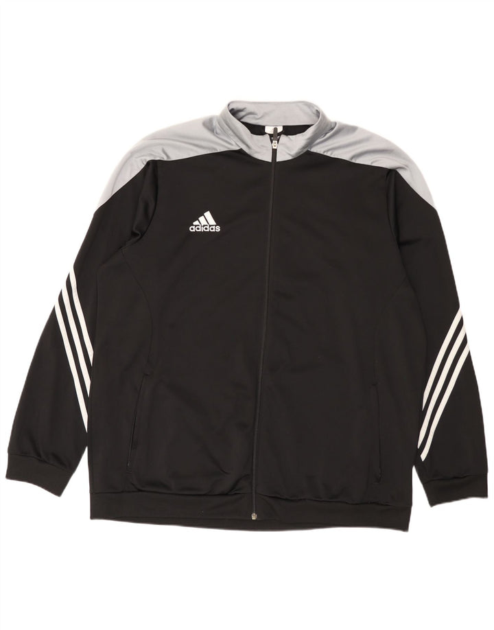 Adidas Herren Trainingsanzug Top Jacke 2XL Schwarz Colourblock Polyester