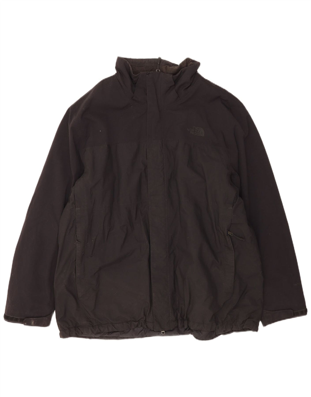 The North Face Herren-Windbreaker-Jacke, UK 44, 2XL, schwarzes Nylon