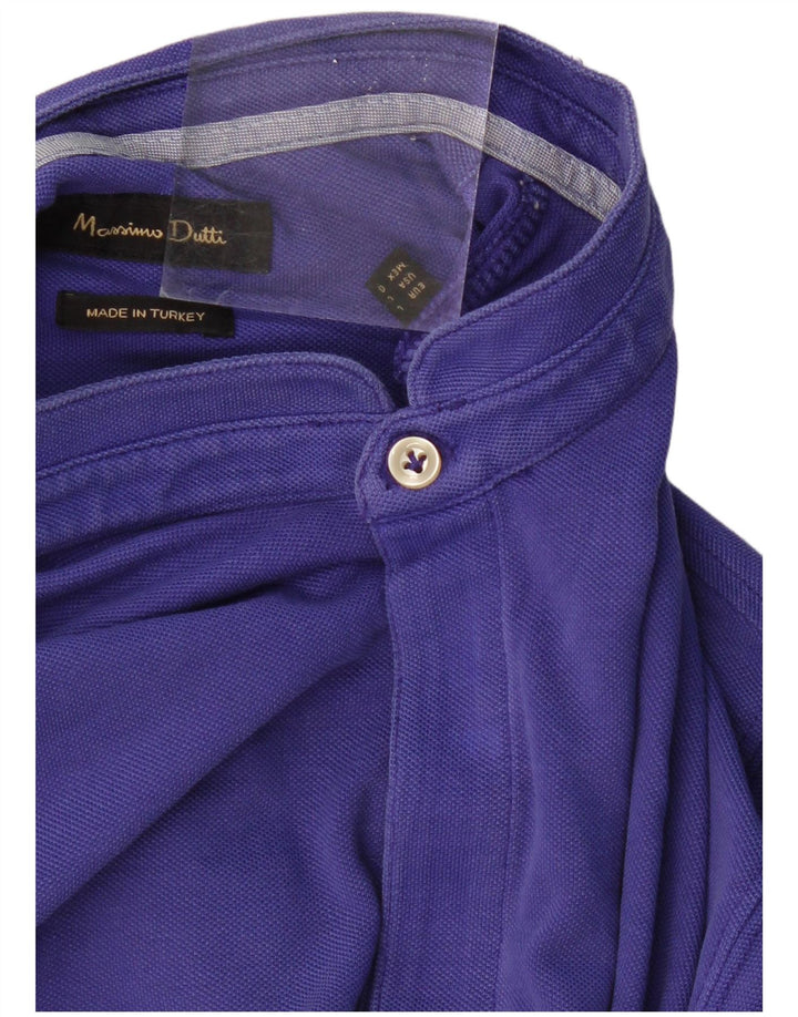 MASSIMO DUTTI Herren Poloshirt Large Lila