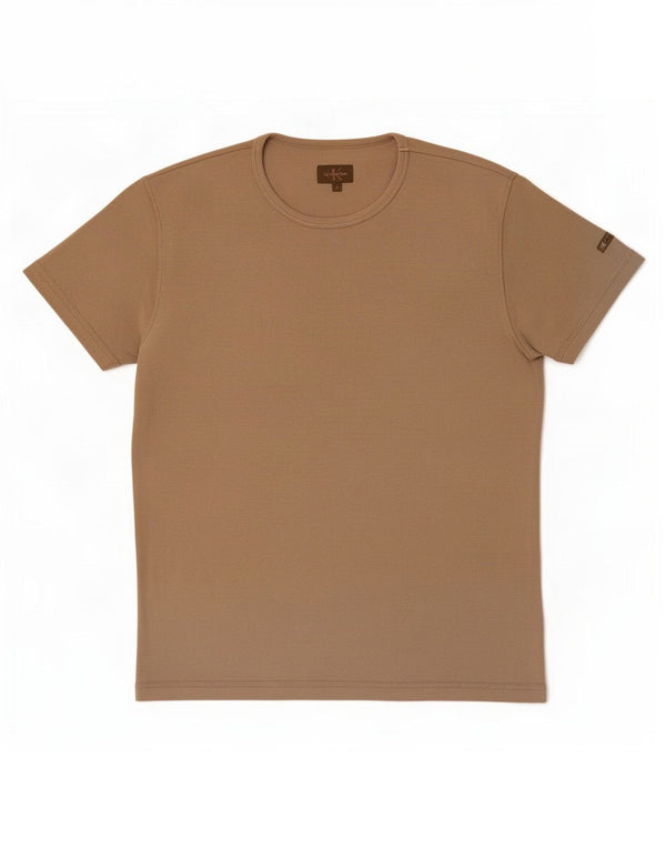 Calvin Klein Jeans Damen T-Shirt Top UK 16 Large Khaki Baumwolle