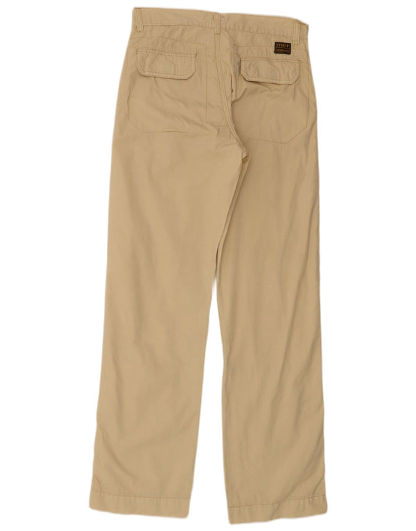 MET Mens Straight Chino Trousers Small W29 L32 Yellow Cotton