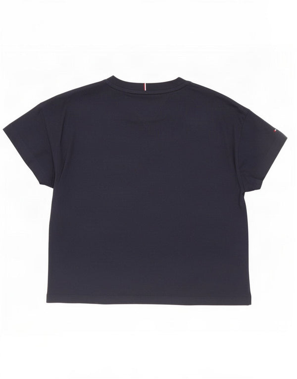 Tommy Hilfiger Grafik-T-Shirt-Oberteil für Mädchen, 11–12 Jahre, Marineblau