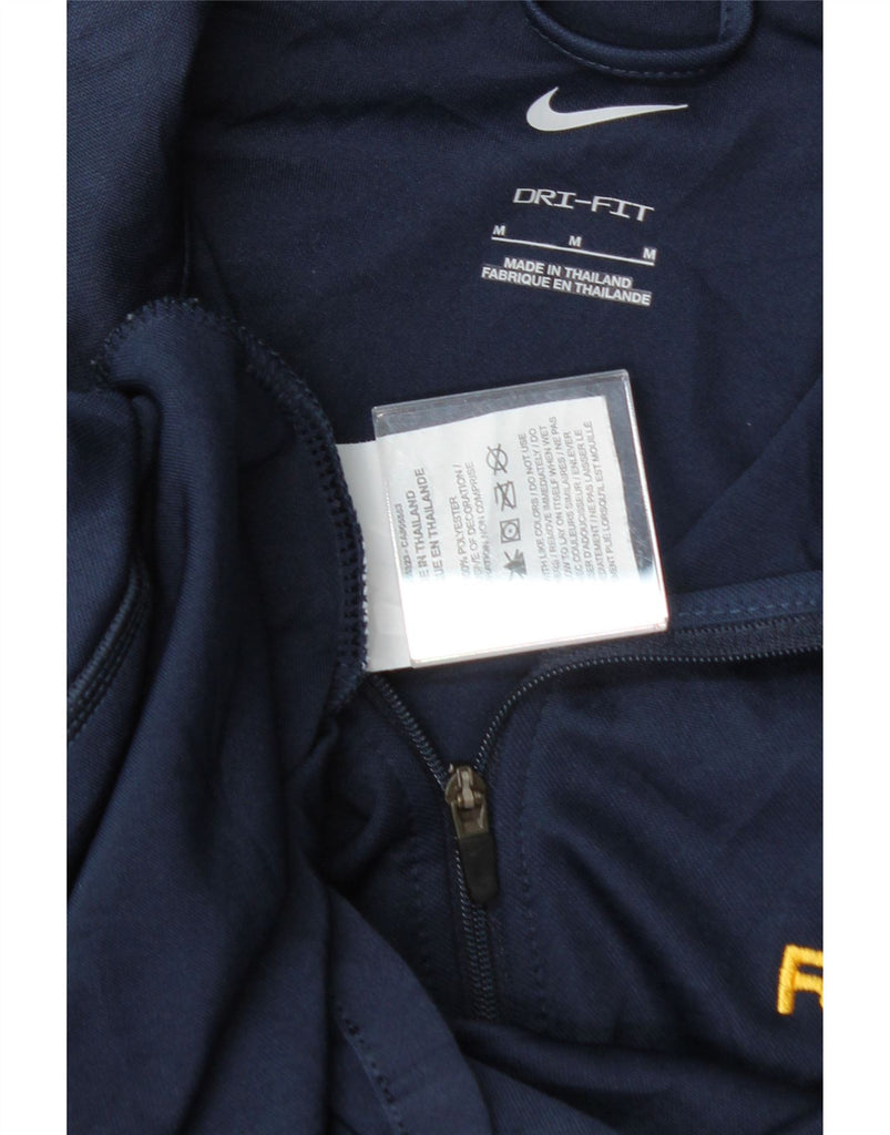 NIKE Mens Football Tracksuit Top Jacket Medium Navy Blue Polyester Vintage Nike and Second-Hand Nike from Messina Hembry 
