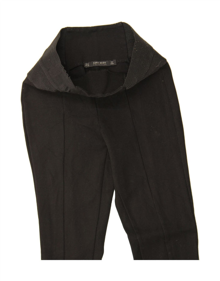 ZARA Womens Leggings UK 10 Small  Black Viscose Vintage Zara and Second-Hand Zara from Messina Hembry 
