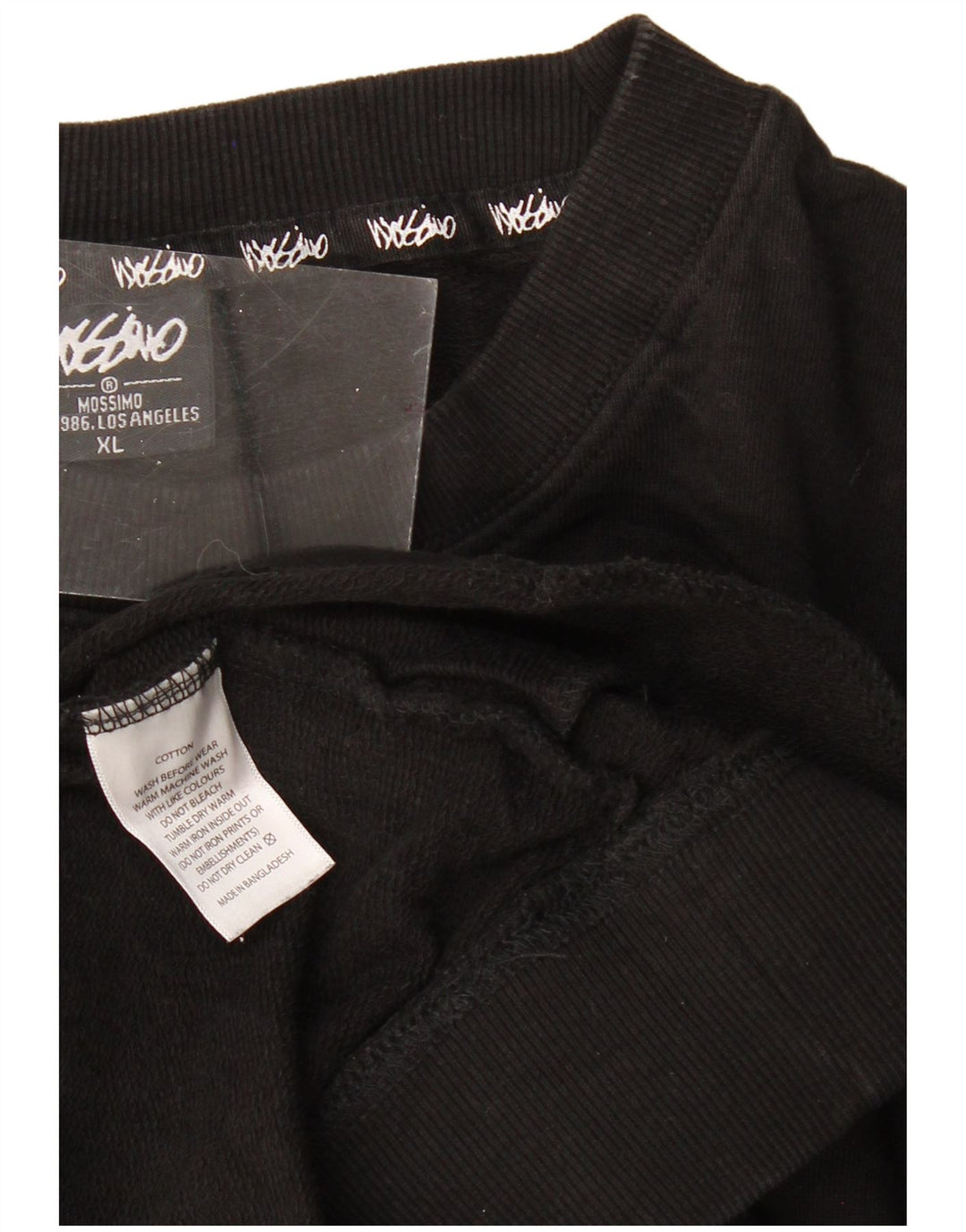 MOSSIMO Herren-Sweatshirt mit Grafik, XL, schwarze Baumwolle