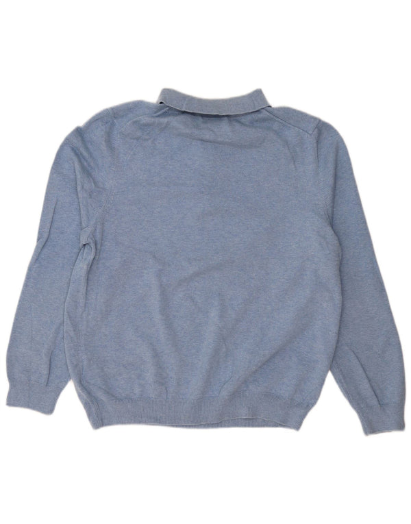 EDDIE BAUER Herren Rollkragenpullover aus mittelblauer Baumwolle