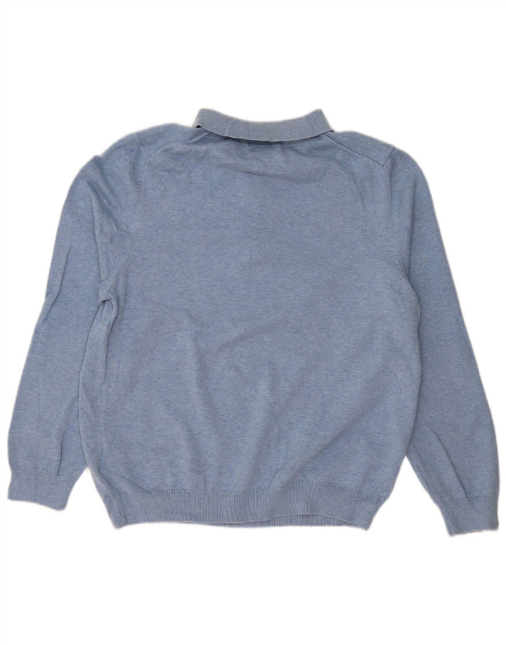 EDDIE BAUER Herren Rollkragenpullover aus mittelblauer Baumwolle