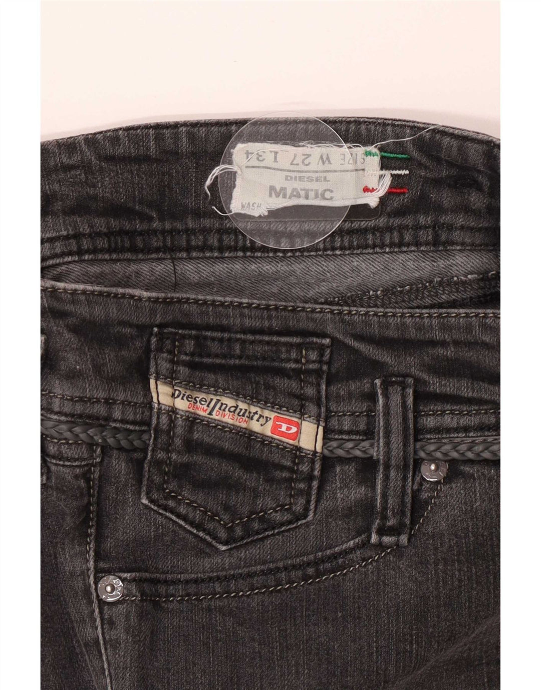 Diesel Damen Matic Skinny Jeans W27 L29 Grau