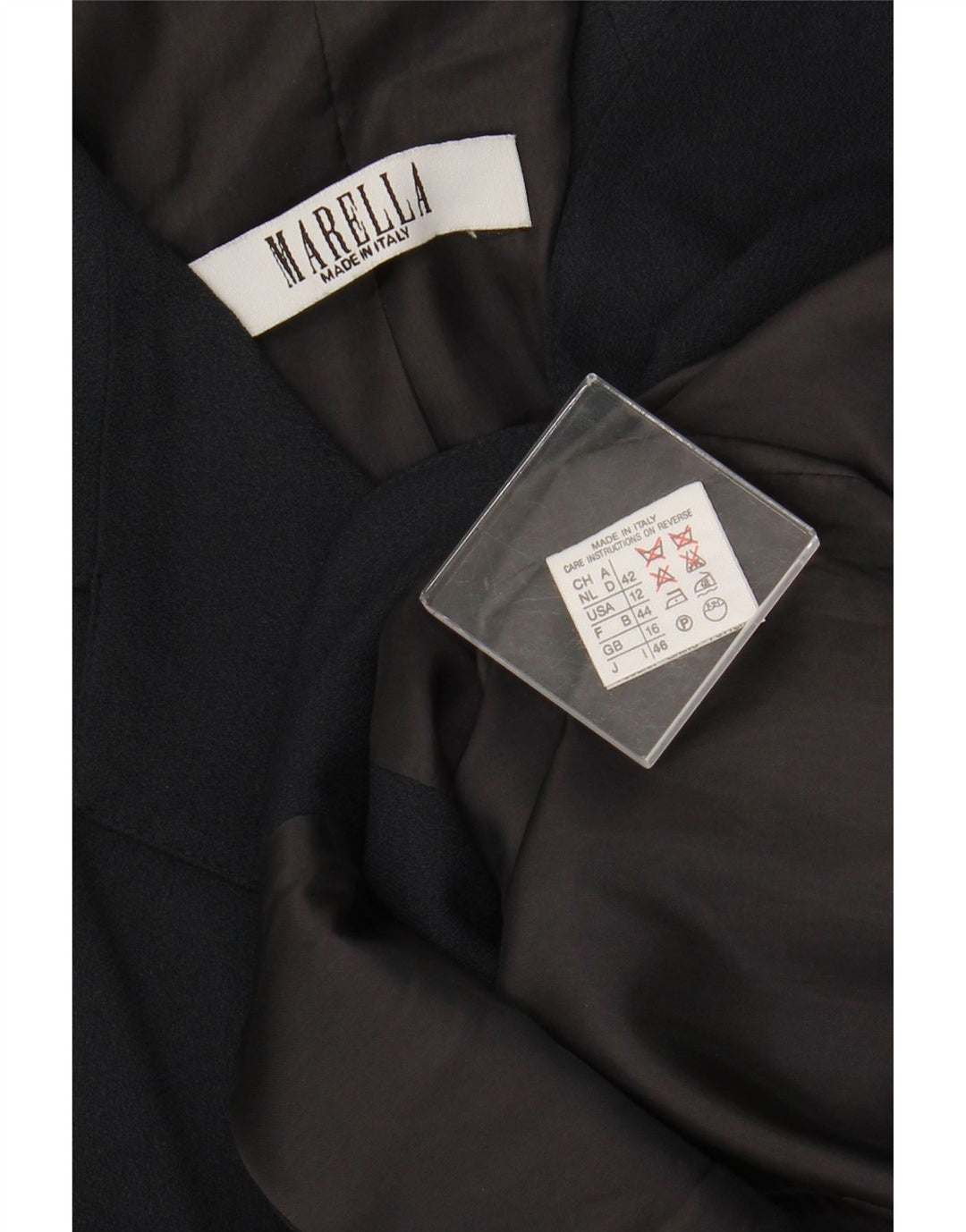 MARELLA Damen-Blazerjacke mit 4 Knöpfen, UK 16, Größe L, Marineblau, Viskose