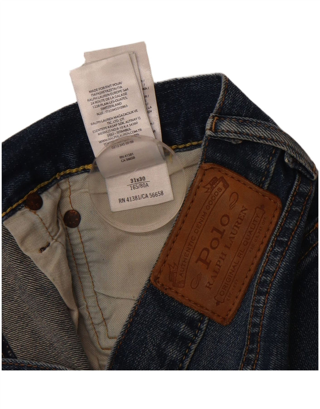 POLO RALPH LAUREN Mens Denim Shorts W31 Medium Blue Cotton