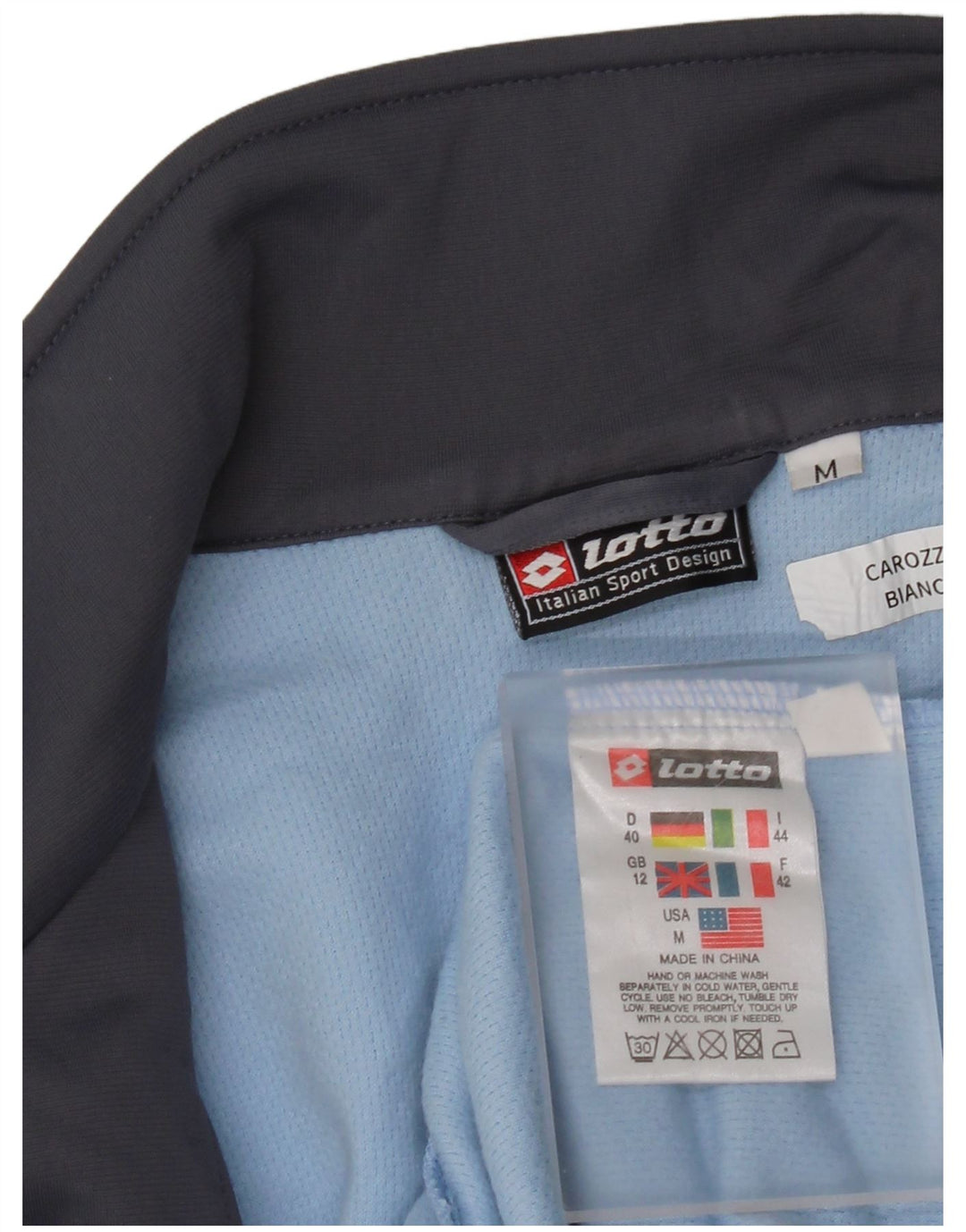 Lotto Damen-Trainingsanzug-Oberteiljacke UK 12 Mittelblaues Colourblock-Polyester