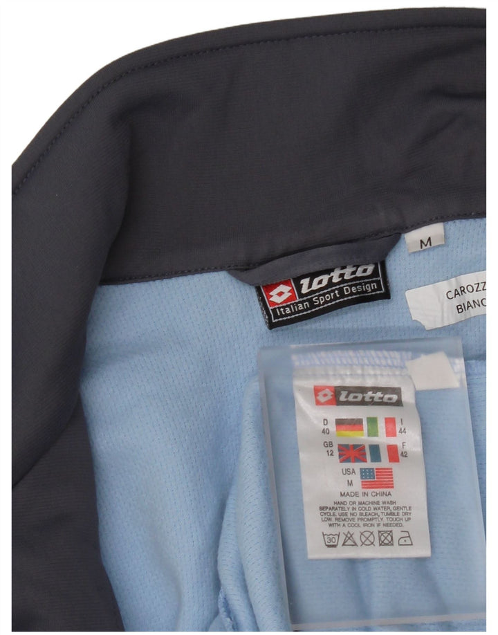 Lotto Damen-Trainingsanzug-Oberteiljacke UK 12 Mittelblaues Colourblock-Polyester