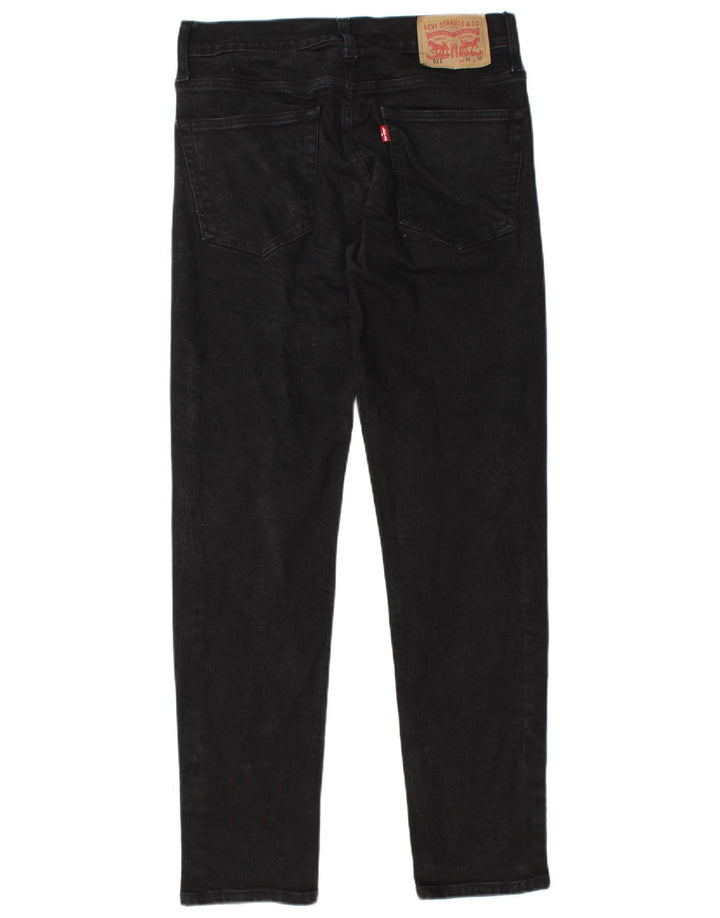 Levi's Herren 511 Slim Jeans W32 L32 schwarze Baumwolle